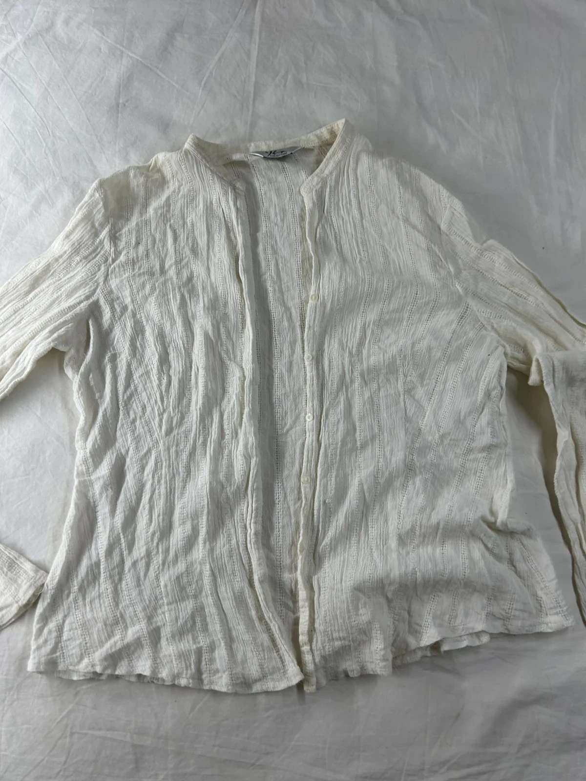 Cardigan blanc crème vintage taille 42 100% Cotton – photo 2